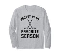 Le Hockey est ma Saison préférée (Blague Amusante sur Un Joueur de Hockey) Manche Longue