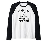 Le Hockey est ma Saison préférée (Blague Amusante sur Un Joueur de Hockey) Manche Raglan