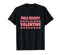Le Hockey sur Gazon est Mon Terrain Amusant pour la Saint-Valentin T-Shirt Graphique avec Valeur