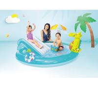 Le Intex « Gator Play Center » transforme le jardin en une oasis de jeu rafraîchissante avec toboggan aquatique, fonction