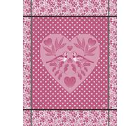 Le Jacquard Français Amour Pivoine 27450 Torchon en coton 80 x 60 cm