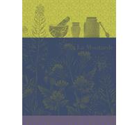 LE JACQUARD FRANÇAIS Moutarde en Fleurs Verte Torchon en coton 60 x 80 cm