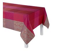 LE JACQUARD FRANÇAIS - Nappe enduite Fleurs de Kyoto Cerise - Rectangulaire - 150 x 220 cm
