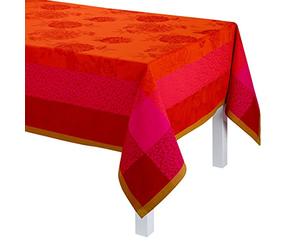 LE JACQUARD FRANÇAIS - Nappe Parfums de Bagatelle Capucine - Rectangulaire - 175 x 320 cm