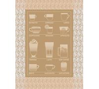 Le Jacquard FRANÇAIS Poster Mural avec Guide de café Italien avec 12 Boissons, Beige, Expresso, Latte, Cappuccino