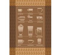 Le Jacquard FRANÇAIS Torchon Barista Moccacino 60 x 80 cm en Coton