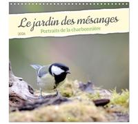 Le Jardin des mésanges Calendrier mural carré 2026 30 x 60 cm (ouvert)) Calendrier double avec une page pour vos prises de notes