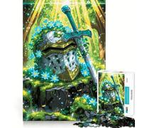 Le Jardin du Chevalier Puzzle de 1000 pièces pour Adolescents Jeu de logique et de Sens Paisible et Amusant Bords Lisses Cadeau créatif 50x75cm