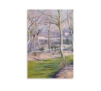 Le Jardin Du Petit Gennevilliers En Hiver-Gustave Caillebotte Poster mural sur toile Décoration de salon Hom