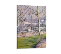 Le Jardin Du Petit Gennevilliers En Hiver-Gustave Caillebotte Poster mural sur toile Décoration de salon Hom