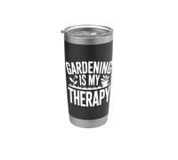 Le jardinage est ma thérapie Gobelet isotherme en acier inoxydable double paroi