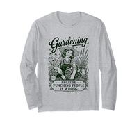 Le Jardinage Sarcastique Vintage, Frapper Les Gens, C'est Mal Manche Longue