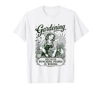 Le Jardinage Sarcastique Vintage, Frapper Les Gens, C'est Mal T-Shirt Graphique avec Valeur