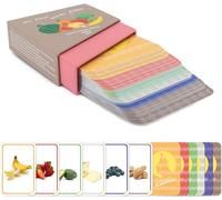 Le Jeu d'Apprentissage de pour Enfants à partir de 1 Ans: ¿Mes Premiers Mots-Les Aliments¿. 50 Cartes d'Image avec Photos pour développer Les compétences de langage. Jouets des Montessori.