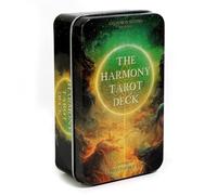 Le Jeu de Tarot Harmony | 78 carats | Feuille d'or sur Noyau Bleu | 10,2 x 6 cm | boîte métallique | Parfait pour Une Lecture intuitive et Une découverte de soi