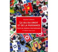 Le jeu du droit et de la puissance - Maxime Lefebvre - Puf - broché - Essai