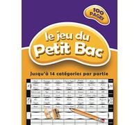 Le jeu du Petit Bac: Carnet de 100 feuilles de score à remplir de vos parties les plus endiablées