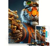 Le Jeu du Tigre Puzzle de 1000 pièces pour Adolescents Améliore la mémoire Loisirs à la Maison Bordure précise Cadeau Exquis 38x26cm