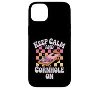 Le Jeu Keep Calm and Cornhole on Royalty Coque pour iPhone 14 Plus