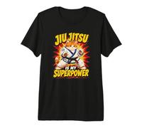 Le Jiu-Jitsu, C'est Mon Super-Pouvoir - Chubby Grappling Cat T-Shirt Haut de Gamme