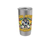 Le Jiu-jitsu, C'est Mon Super-pouvoir - Cute Gorilla Bjj Gobelet isotherme en acier inoxydable double paroi