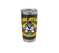 Le Jiu-jitsu, C'est Mon Super-pouvoir - Funny Gorilla Bjj Gobelet isotherme en acier inoxydable double paroi