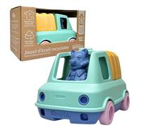 Le Jouet Simple - Camion Poubelle - Véhicule Multicolore à ordures - Jouet d’éveil - Écoresponsable - Plastique recyclé - Fabriqué en France - 100% Recyclable - Cadeau 1-4 Ans (Turquoise)