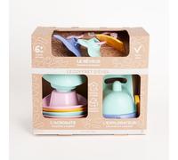 Le Jouet Simple - Coffret d’éveil - Hochet Rose, Coupelles, Train Vert - Cadeau de naissance - 6mois+ - Made in France - 100% Recyclable - Lavable Lave-vaisselle