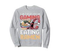 Le Joueur ne Peut Pas Vous Entendre Jouer et Manger des Ramen Retro Pixel Art Sweatshirt