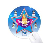 le jour de thanksgiving super prof dur bonhomme de neige, tapis de souris série star mat