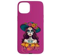 Le Jour des Papillons - Portrait de Calavera La Catrina 1 Coque pour iPhone 15 Plus