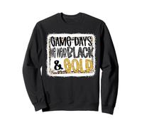 Le Jour du Match de Football, Nous portons Un Esprit Scolaire Noir et doré Sweatshirt