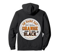 Le Jour du Match de Football, Nous portons Un Fan Orange et Noir de l'équipe Scolaire Sweat à Capuche