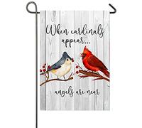 Le Jour Du Souvenir, Quand Un Moineau Rouge Apparaît, Les Anges Sont Près Du Mémorial Drapeau 30X45Cm Drapeaux Double Face Durable Bannière Cour Pour Fêtes Chambres Clubs