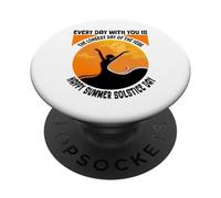Le Jour Le Plus Long Happy Summer Solstice Day Midsummer Païen PopSockets PopGrip Adhésif