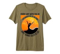 Le Jour Le Plus Long Happy Summer Solstice Day Midsummer Païen T-Shirt Haut de Gamme