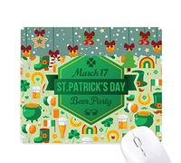 le jour st.patrick trèfle bière rainbow irlande tapis de souris en jeu - office mat noël