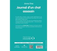 Le Journal d'un chat assassin (audio) CD audio de 33 min - Anne Fine - Ecole Des Loisirs - Texte lu (CD) - Textes lus CD