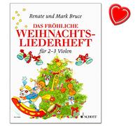 Le joyeux Noël Partition - Les Plus Belles chansons de Noël du monde entier de Renate et Mark Bruce - avec cœur Note colorée Pince