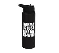 Le karma est comme mon ex femme Stainless Steel Insulated Water Bottle