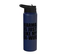 Le karma est comme mon ex femme Stainless Steel Insulated Water Bottle