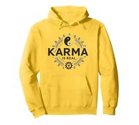 Le Karma est réel : la Sagesse de l'équilibre Spirituel du Yin Yang Sweat à Capuche, Unisexe pour Adultes, Citron, S