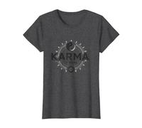 Le Karma est réel : la Sagesse de l'équilibre Spirituel du Yin Yang T-Shirt, Femme, Chiné Foncé, XS