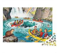 Le Kayak Spin à Eddy Puzzle en Bois Imperméable DIY Puzzles De 1000 Pièces pour Adultes Cadeaux Défi Et Casse-tête Jeux Éducatifs