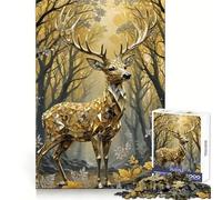 Le Kintsugi du Cerf, Puzzle de 1000 pièces pour Adolescents, Jeu d'exercice Mental, Moment de complicité, pièce de Collection Artistique découpée avec précision 38x26cm