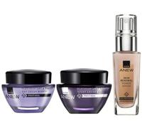 Le kit Anew Platinum Protinol™ Power comprend une crème de jour SPF20 50 ml, une crème de nuit 50 ml et un sérum Protinol™ Power 30 ml.