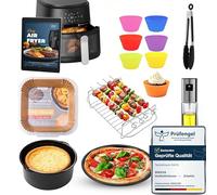 Le kit complet d'accessoires pour friteuse à air chaud - 7 pièces pour friteuses de 4 à 8 l | Recommandé par les professionnels des friteuses/convient entre autres pour COSORI, Ninja, Philips et