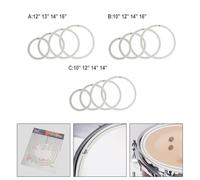 Le kit d'anneaux de réduction du son comprend quatre silencieux haute performance pour une utilisation avec des tailles de tambour standard allant de 10 à 16 pouces (B)