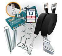 Le kit de Bandes tempête pour auvent résistant aux intempéries pour Thule Omnistor (avec 8 Crochets de Barre de Passepoil) - Protection Contre la tempête pour auvent et Accessoires pour Camping-Car -