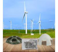 Le kit de capuchons de moyeu pour éolienne comprend 356 vis et écrous, conçus pour une installation et une performance de lames 3/5/6 (5)